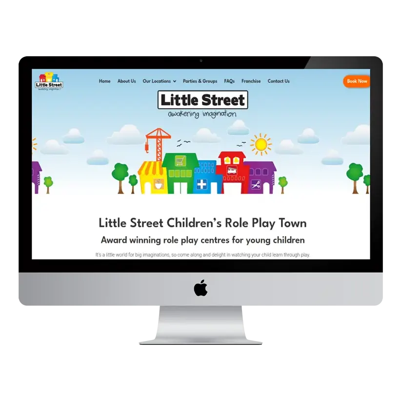 Desktop computer displaying a custom WordPress website designed by SO Web Designs in Aldershot.
