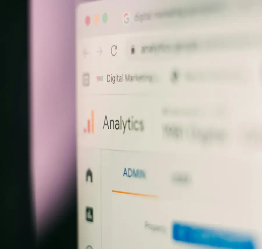 Close-up of a Google Analytics screen, representing a technical SEO audit
