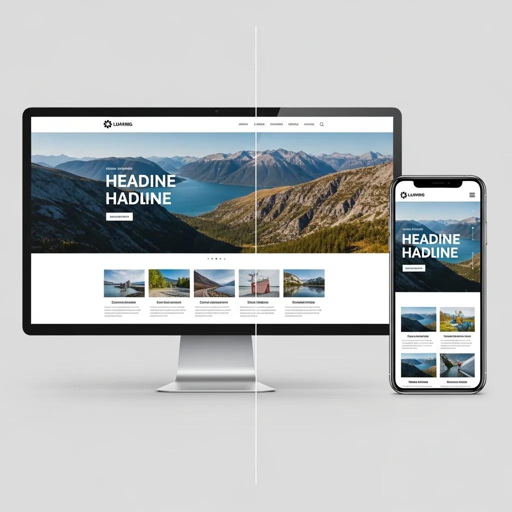 Responsive website displayed on desktop and mobile — showing why mobile-first design matters