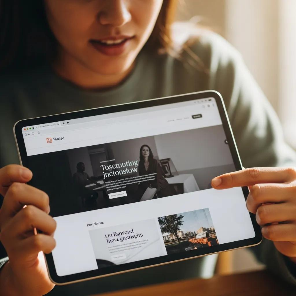 Person using a tablet to browse a tidy, easy-to-use website — better UX increases interaction