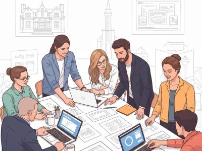 Local web design team collaborating in Farnborough, showcasing teamwork and creativity