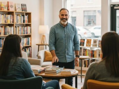 Local business owner engaging with customers, highlighting the importance of local SEO services