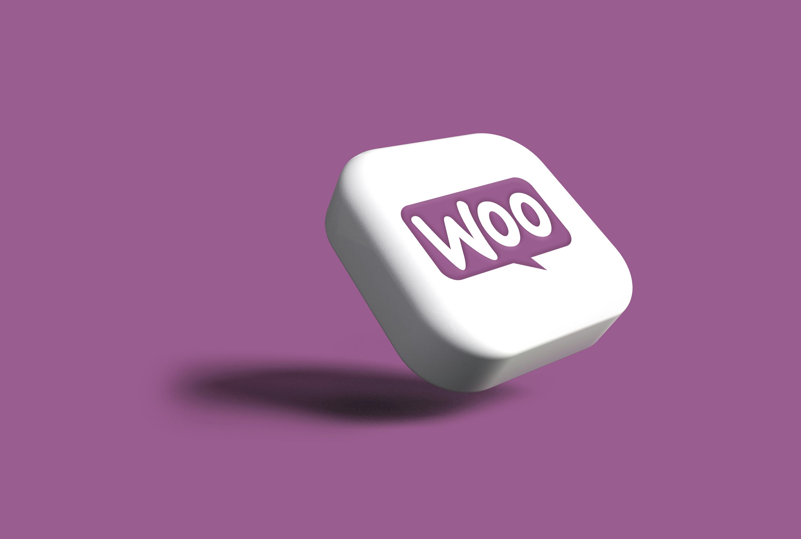WooCommerce logo on a purple background, representing e-commerce optimisation and online sales strategies.